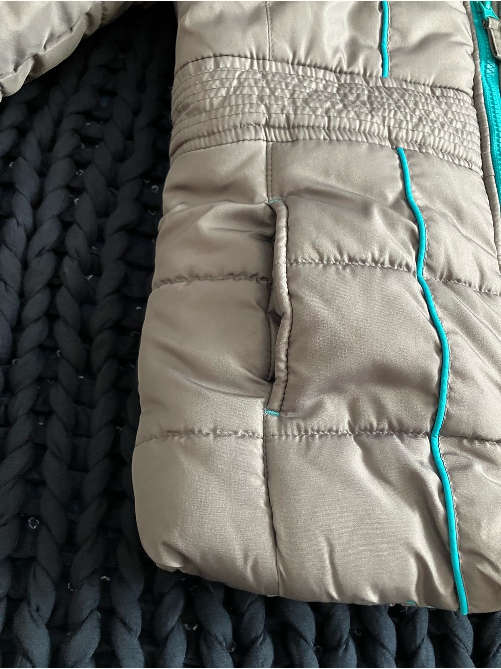Kids Teal & Gray Winter Jacket - Picture 4 of 13